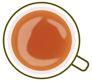 フリーイラスト 真上から見る紅茶