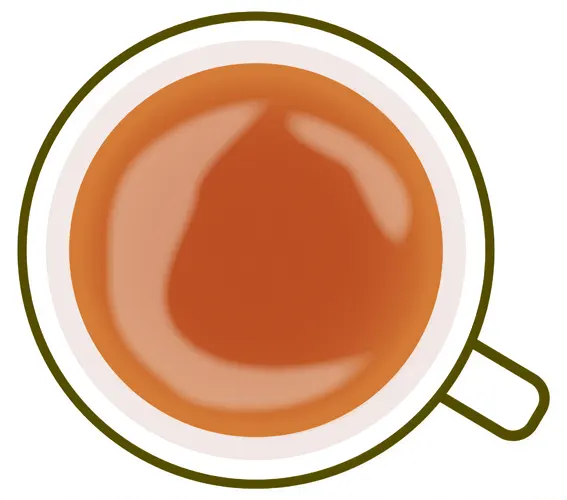 フリーイラスト, CC0 イラスト, 飲み物（イラスト）, 紅茶, ティーカップ