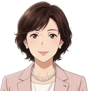 AI画像 パールのネックレスをした女性