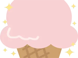フリーイラスト ピンクのアイスの背景