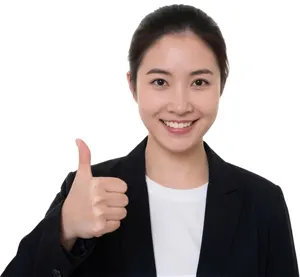 AI画像 サムズアップする女性会社員