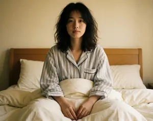 AI画像 起きて間もないアジア人女性