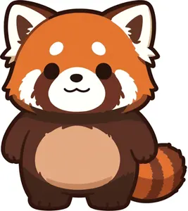 AI画像 立っているカワイイアライグマ