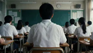 AI画像 席についた学生たちの後ろ姿