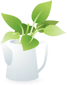 フリーイラスト 観葉植物のポトス