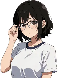 AI画像 体操服姿のメガネ女子