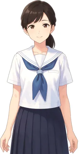 フリーAI画像, CC0 AI画像, イラスト（AI画像）, 人物（AI画像）, 少女（AI画像）, 学生（生徒）, 学生服, 高校生, セーラー服, 中学生