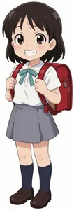 AI画像 ランドセルを背負った小学生の女の子