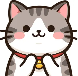 AI画像 正面を向いた猫