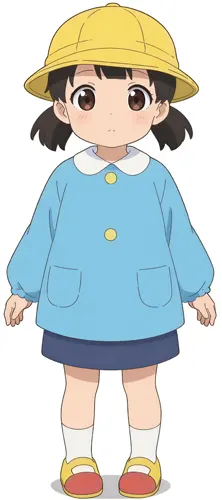 フリーAI画像, CC0 AI画像, イラスト（AI画像）, 人物（AI画像）, 子供（AI画像）, 女の子, 園児, 通学帽（通園帽）