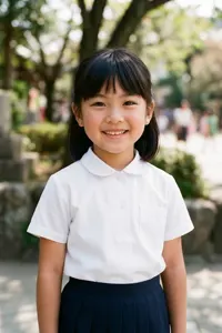 AI画像 小学生ぐらいの女の子のポートレート