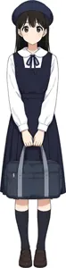 AI画像 ベレー帽を被った制服姿の女子学生