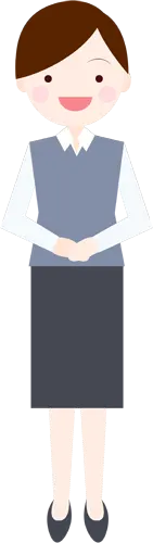 フリーイラスト, CC0 イラスト, ベクター, AI, 人物（イラスト）, 女性（イラスト）, ビジネス, 仕事, 職業, オフィスレディ（OL）, 事務服, 全身（イラスト）