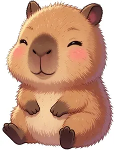AI画像 喜ぶカビパラ