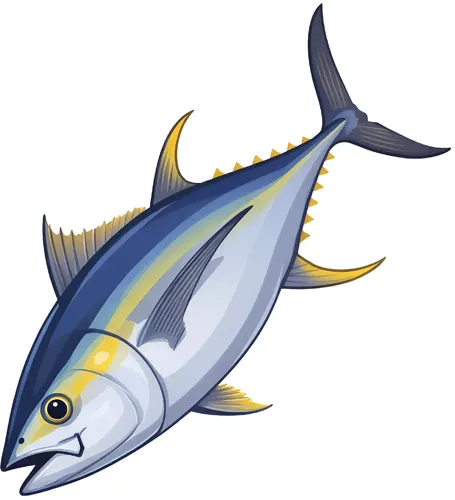 フリーAI画像, CC0 AI画像, イラスト（AI画像）, 動物（イラスト）, 魚類, 魚（サカナ）, 鮪（マグロ）, 魚介類