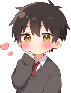 AI画像 恋する男子学生