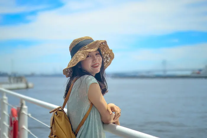 フリー写真, CC0 写真, 人物（写真）, 女性（写真）, アジア人女性, 若い女性, ポートレイト, 日本人, 帽子姿