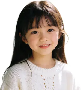 AI画像 白色のセーターを着た女の子