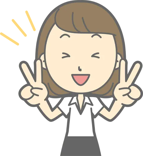 フリーイラスト, CC0 イラスト, ベクター, AI, 人物（イラスト）, 女性（イラスト）, 若い女性, シリーズ（434）, ビジネス, 仕事, 職業, ビジネスウーマン, オフィスレディ（OL）, ピースサイン