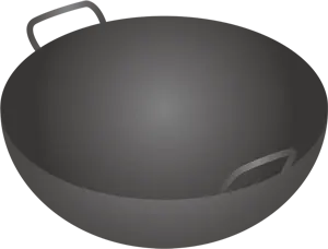 フリーイラスト 中華鍋