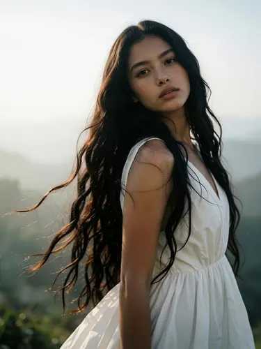 フリーAI画像, CC0 AI画像, 写真（AI画像）, 人物（AI画像）, 女性（AI画像）, 外国人女性, 若い女性, ポートレイト, ワンピース姿