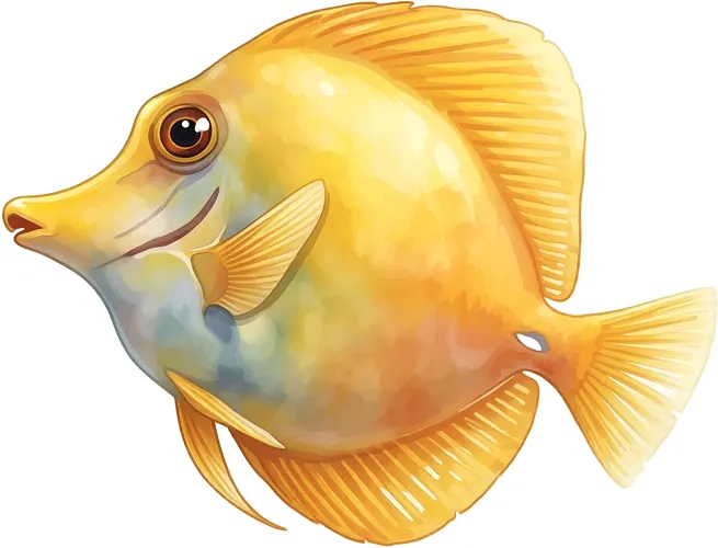 フリーAI画像, CC0 AI画像, イラスト（AI画像）, 動物（AI画像）, 魚類, 魚（サカナ）, キイロハギ