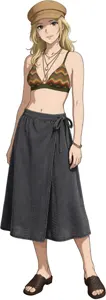 AI画像 ビキニとスカート姿の女性