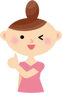 フリーイラスト グッドサインの女性