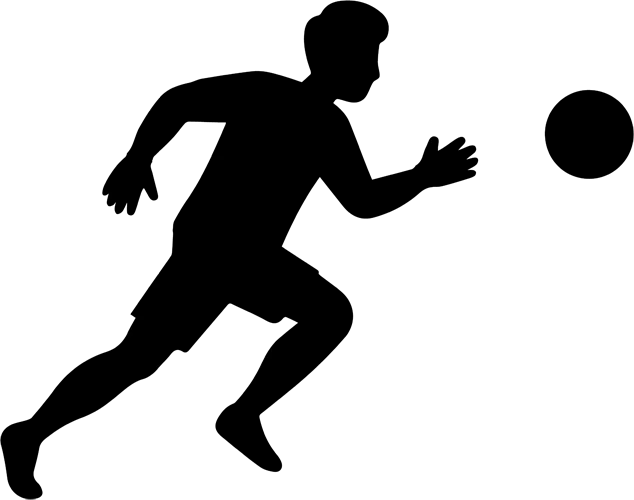 フリーイラスト, CC0 イラスト, ベクター, AI, スポーツ（イラスト）, 球技, サッカー, サッカー選手, 人物（シルエット）