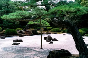 フリー写真 松江城の日本庭園