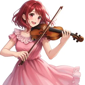 AI画像 バイオリンを弾く少女