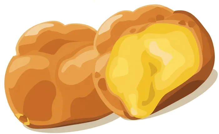 フリーイラスト, CC0 イラスト, 食べ物（イラスト）, 菓子, 洋菓子, スイーツ, シュークリーム