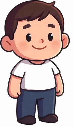 フリーAI画像, CC0 AI画像, イラスト（AI画像）, 人物（AI画像）, 子供（AI画像）, 男の子, 全身（イラスト）, Tシャツ姿