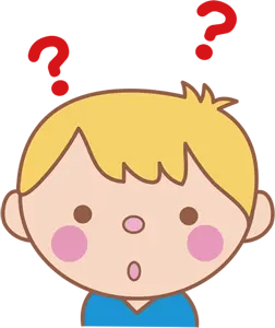 フリーイラスト はてなマークの男の子