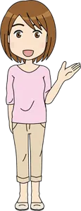 フリーイラスト 案内する女性の全身姿