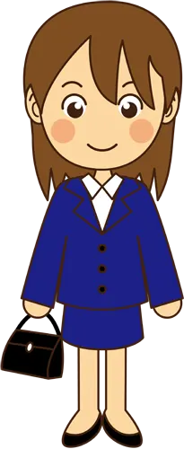 フリーイラスト, CC0 イラスト, ベクター, EPS, 人物（イラスト）, 女性（イラスト）, 若い女性, ビジネス, 仕事, 職業, ビジネスウーマン, オフィスレディ（OL）, レディースーツ, 全身（イラスト）