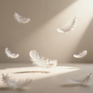 AI画像 舞い落ちる鳥の羽根