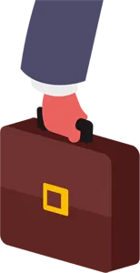 フリーイラスト ビジネスバッグを持つ手