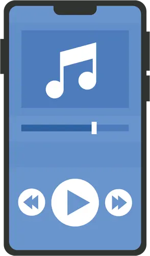 フリーイラスト, CC0 イラスト, ベクター, AI, 音楽（イラスト）, スマートフォン（スマホ）, 音符
