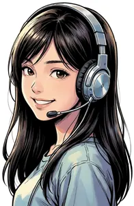 AI画像 ヘッドセットをつけた少女