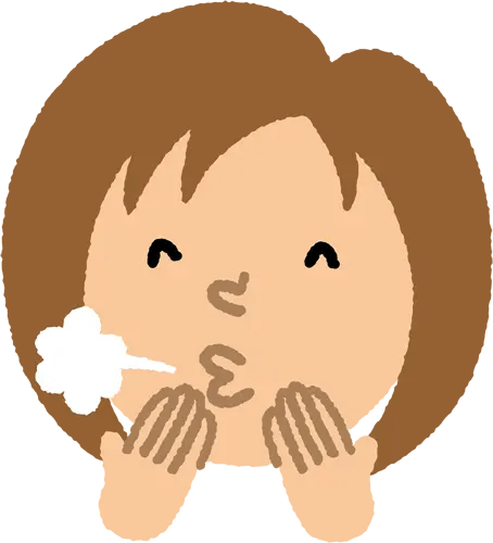 フリーイラスト, CC0 イラスト, ベクター, EPS, 人物（イラスト）, 女性（イラスト）, 顔, 息を吹く, 笑顔（笑う）
