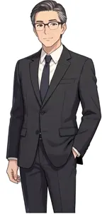 AI画像 眼鏡をかけた会社の上司