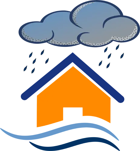 フリーイラスト, CC0 イラスト, ベクター, SVG, アイコン, 災害, 洪水, 雨