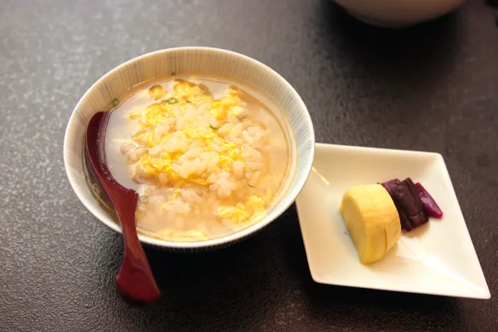 フリー写真, CC0 写真, 食べ物（写真）, 料理, 米料理, 日本料理, 雑炊, 漬物, 卵料理