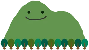 フリーイラスト 夏山のキャラクター