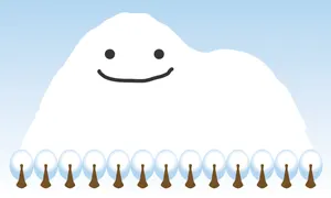 フリーイラスト 冬山のキャラクター