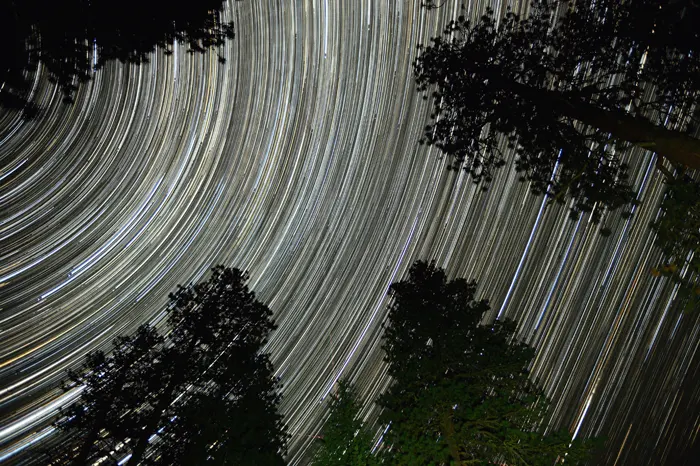 フリー写真, CC0 写真, 風景（写真）, 夜空, 夜, 星, スタートレイル, 長時間露光