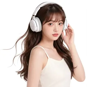 AI画像 ヘッドフォンをつけた若いアジア人女性